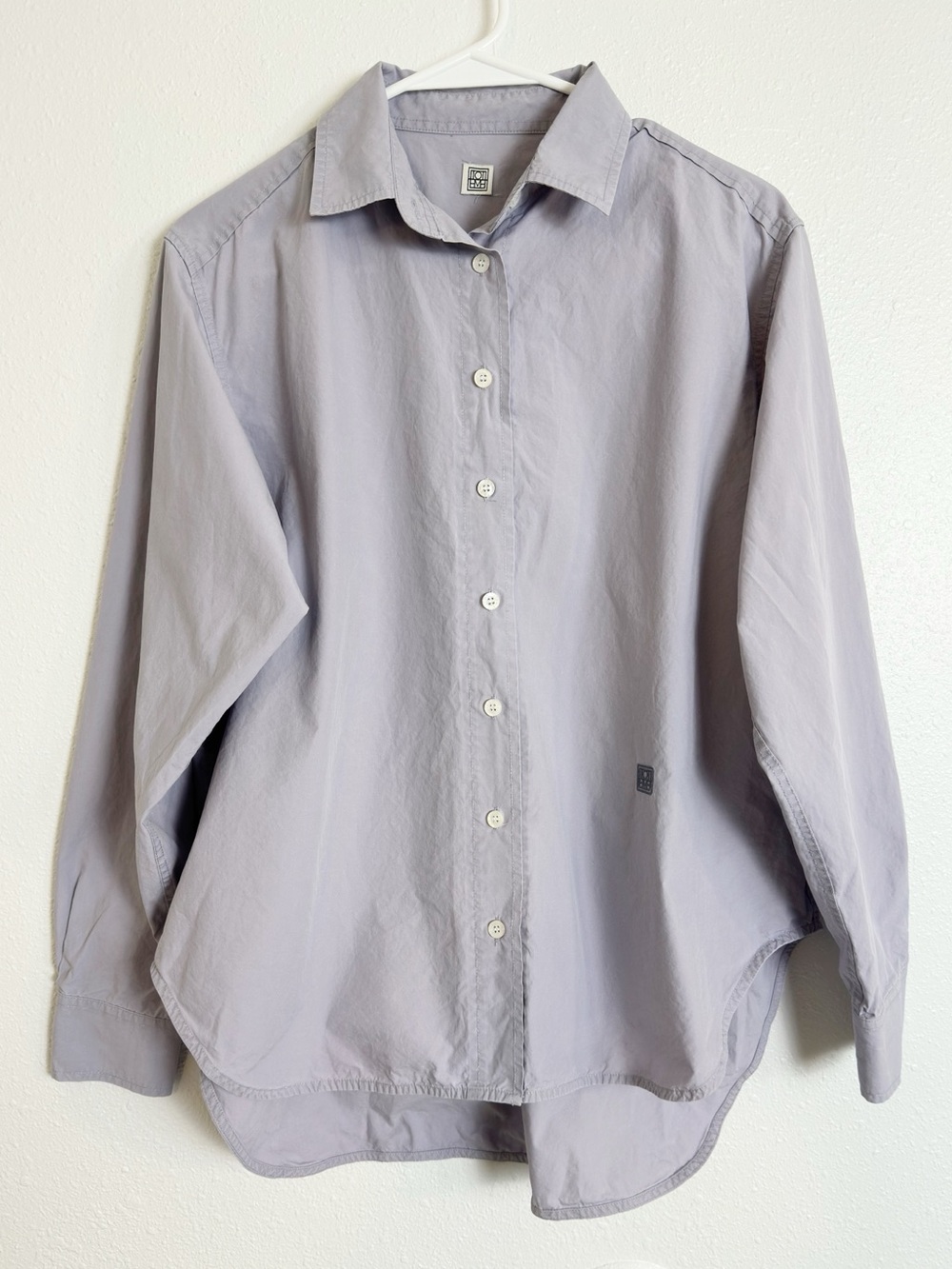 Toteme lavender button up shirt